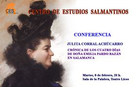 Crónica  de los cuatro días de Doña Emilia Pardo Bazán en Salamanca